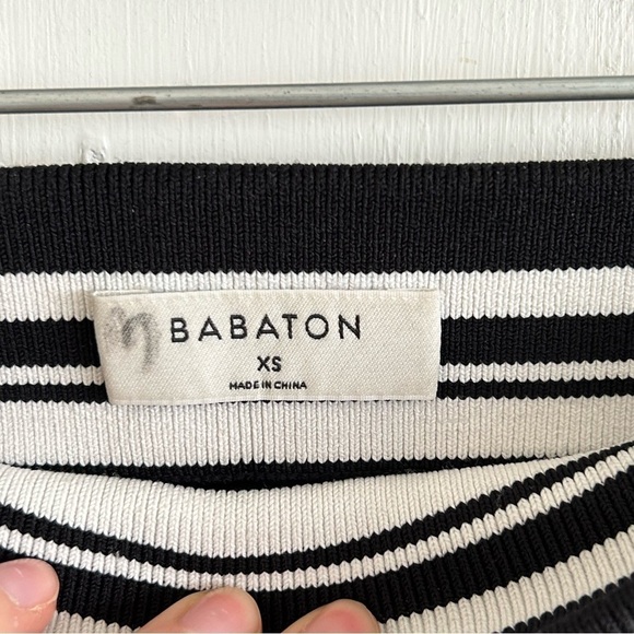 Babaton Aritzia black bandage fitted midi skirt size XS - Picture 2 of 2